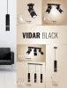 Függesztett lámpa skandináv stílusú loft fekete MiLAGRO VIDAR 1x GU10 Fém + fa