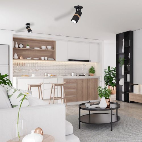 Skandináv stílusú tetőtéri fali lámpa fekete MiLAGRO VIDAR 1x GU10