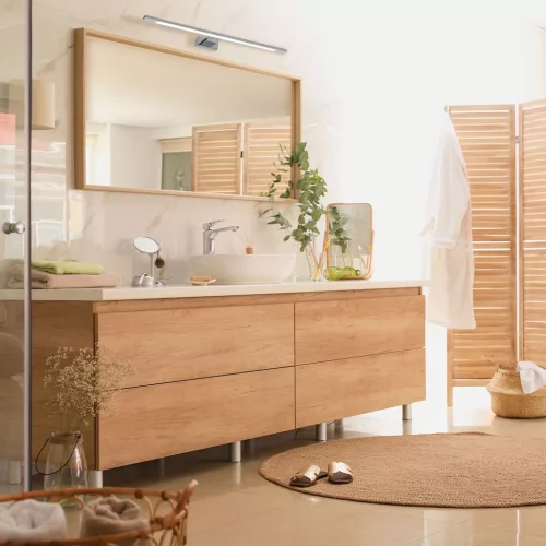 SHINE CHROME négyzet alakú fali lámpa 12W LED IP44 Fém és Milagro műanyag