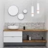 Függesztett lámpa skandináv stílusú loft fehér MiLAGRO VIDAR 1x GU10 Fém + fa