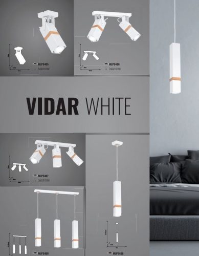 Függesztett lámpa skandináv stílusú loft fehér MiLAGRO VIDAR 1x GU10 Fém + fa