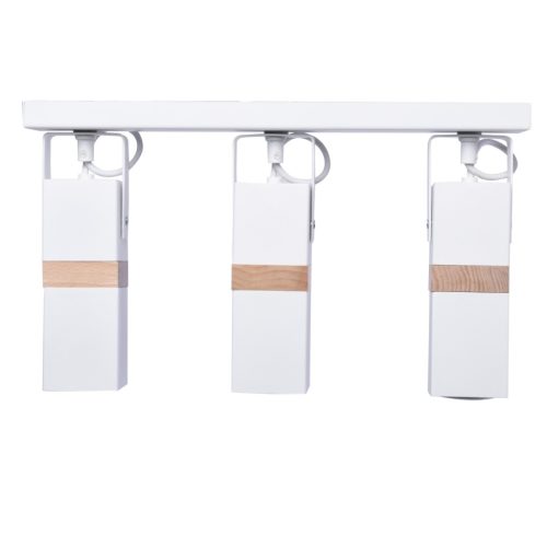 Mennyezeti lámpa skandináv stílusú loft fehér MiLAGRO VIDAR 3x GU10 Fém + fa