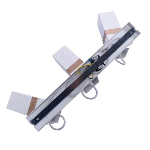 Mennyezeti lámpa skandináv stílusú loft fehér MiLAGRO VIDAR 3x GU10 Fém + fa