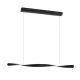 SWIRL 24W LED hosszúkás hajlított függőlámpa fekete ML5498 Milagro fém + műanyag