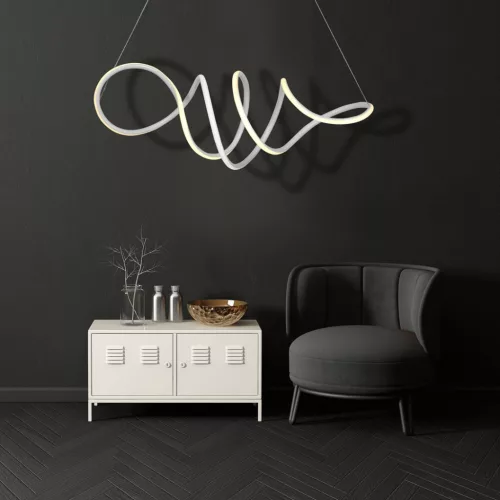 LOCA 56W LED modernista spirál függőlámpa fehér ML5491 Milagro fém + műanyag
