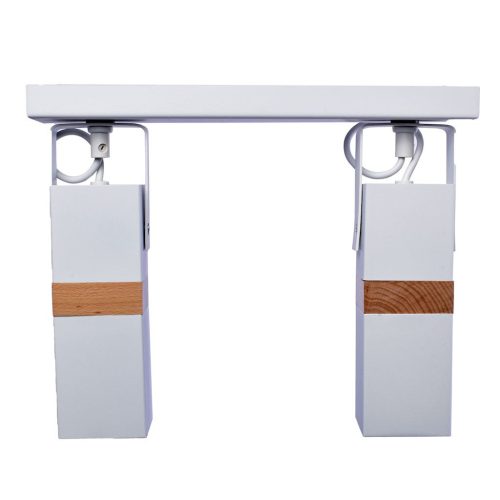 Mennyezeti lámpa skandináv stílusú loft fehér MiLAGRO VIDAR 2x GU10 Fém + fa