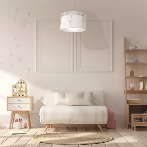 BALLETNICA függőlámpa 1xE27 lány balerina fehér MLP4969 Milagro fém + szövet + kristályok