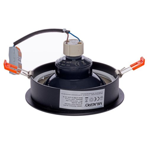 REDONDO süllyesztett halogén süllyesztett lámpatest fekete 1xAR111 GU10 Milagro