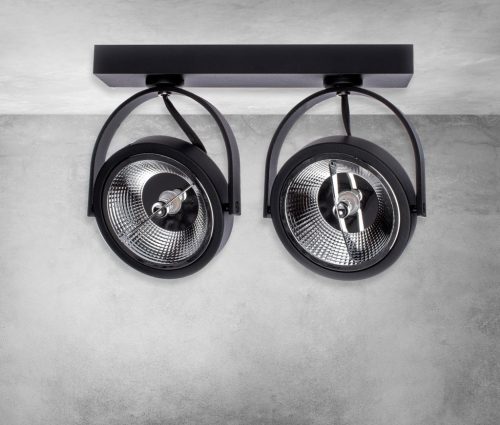 Felületre szerelhető halogén lámpatest Lugar Black 2xAR111 GU10 Spot Milagro