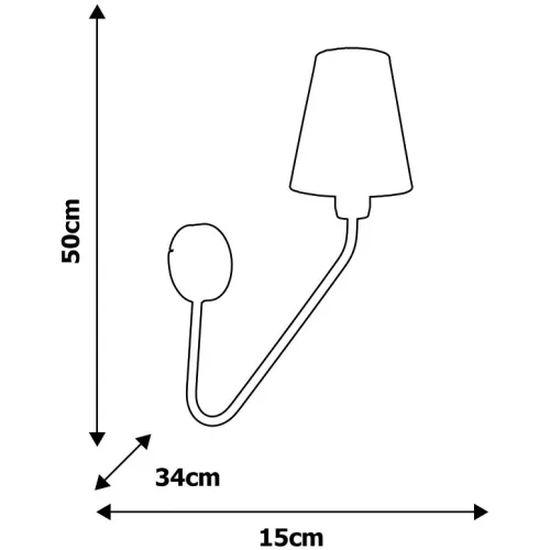 Fali lámpa fekete MiLAGRO VICTORIA BLACK 1x E27