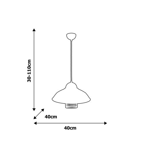 BJORN 1xE27 retro függőlámpa dekoratív izzóborítások fehér MLP4809 Milagro Metal