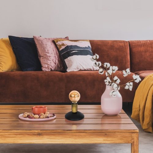 Asztali lámpa ipari stílusban, fekete MiLAGRO DYLAN 1x E27