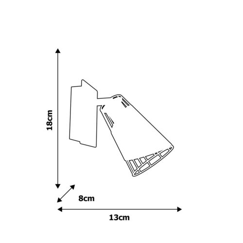 RICK fali lámpa 1xE14 Milagro