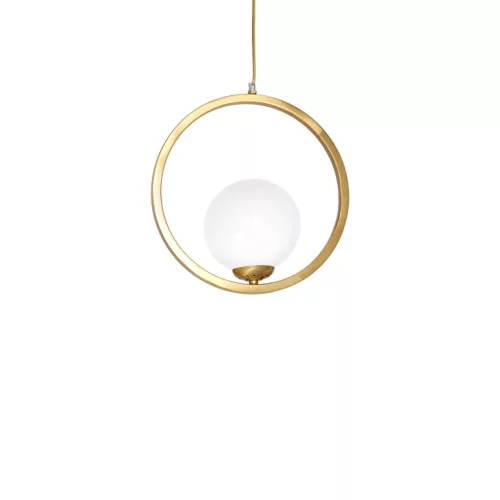 BÉCSI függőlámpa 1xE14 sárgaréz felni Geometrikus elegáns MLP5573 Milagro fém + üveg