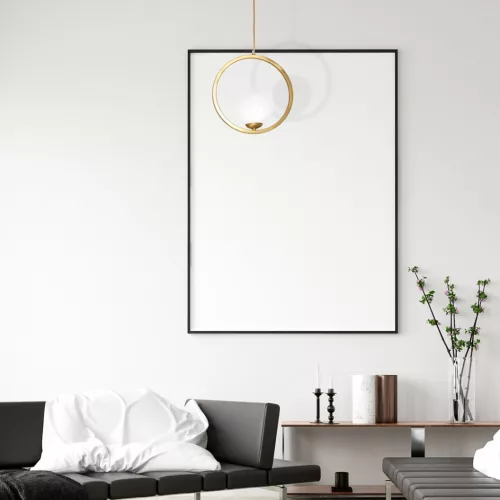 BÉCSI függőlámpa 1xE14 sárgaréz felni Geometrikus elegáns MLP5573 Milagro fém + üveg