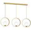 BÉCSI függőlámpa 3xE14 sárgaréz felni Geometrikus elegáns MLP5574 Milagro fém + üveg
