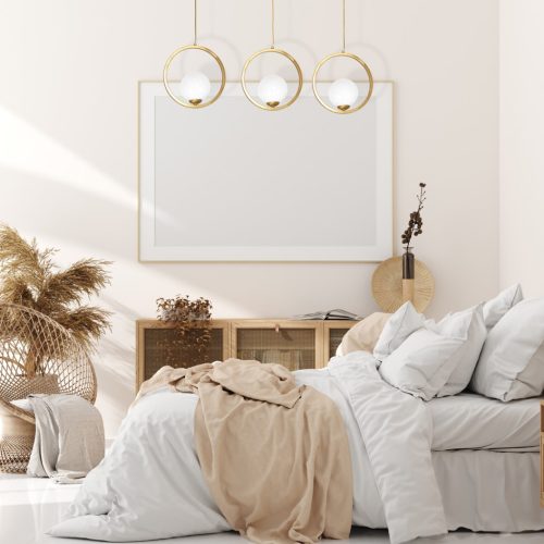 BÉCSI függőlámpa 3xE14 sárgaréz felni Geometrikus elegáns MLP5574 Milagro fém + üveg