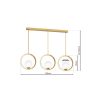BÉCSI függőlámpa 3xE14 sárgaréz felni Geometrikus elegáns MLP5574 Milagro fém + üveg