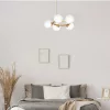 BÉCSI függőlámpa 5xE14 sárgaréz felni Geometrikus elegáns MLP5577 Milagro fém + üveg