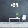BÉCSI függőlámpa 5xE14 sárgaréz felni Geometrikus elegáns MLP5577 Milagro fém + üveg