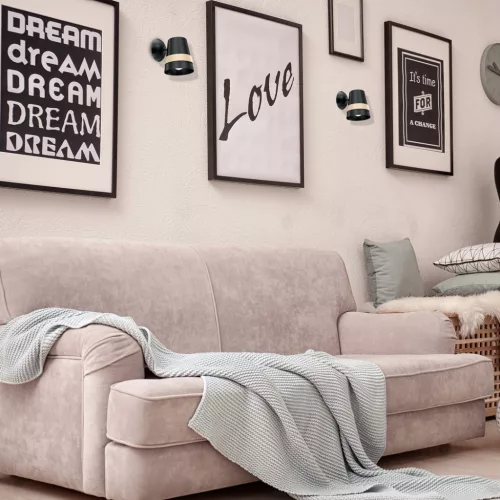 VENEZIA Fali lámpa Fekete 1xE27 Milagro