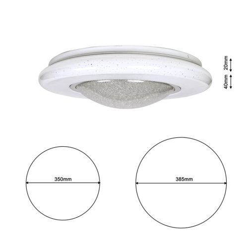 Felületre szerelhető mennyezeti lámpa QUASAR 24W LED Round Retro EK75321 Milagro műanyag + fém