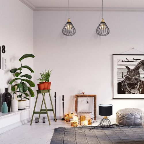 MiLAGRO KANE fekete függőlámpa 1x E27