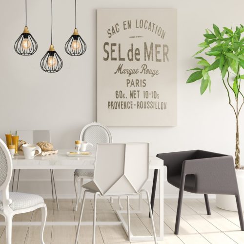 MiLAGRO KANE fekete függőlámpa 3x E27