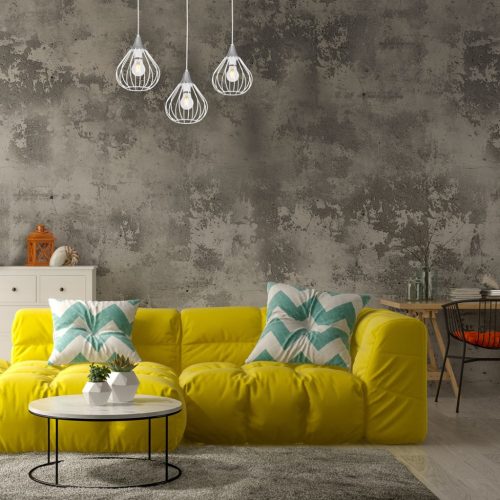 MiLAGRO KANE fehér és ezüst függőlámpa 3x E27