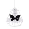 KAGO 1xE27 gyerek függő lámpa Black Butterfly White MLP4922 Milagro Metal