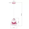 KAGO 1xE27 gyermek függőlámpa rózsaszín pillangó rózsaszín MLP4927 Milagro Metal