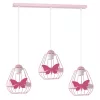 KAGO 3xE27 gyermek függőlámpa rózsaszín pillangó rózsaszín MLP4928 Milagro Metal
