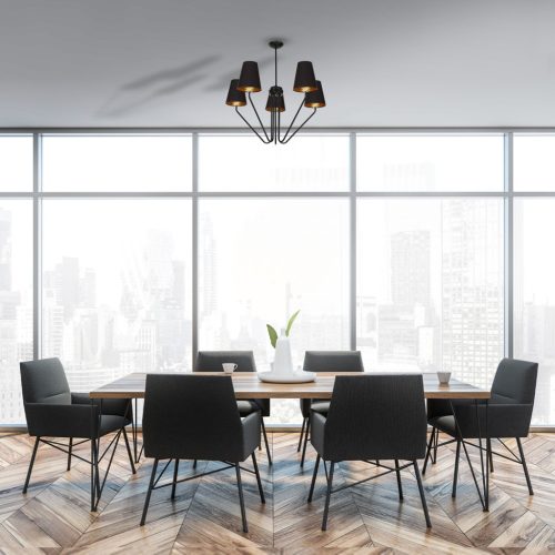 Csillár függőlámpa fekete MiLAGRO VICTORIA BLACK 5x E27