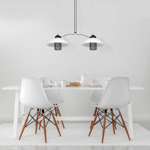 BJORN 2xE27 függesztett lámpa Retro dekoratív izzótok fehér MLP4810 Milagro Metal