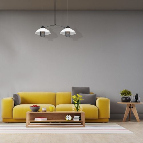 BJORN 2xE27 függesztett lámpa Retro dekoratív izzótok fehér MLP4810 Milagro Metal