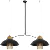 MiLAGRO 2xE27 BJORN fekete loft stílusú függőlámpa