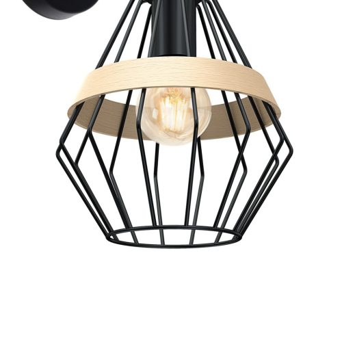 Fali lámpa CLIFF Fekete 1xE27 Milagro