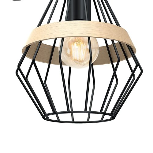 Fali lámpa CLIFF Fekete 1xE27 Milagro