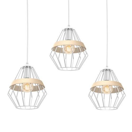 CLIFF fehér mennyezeti lámpa 3xE27 Milagro