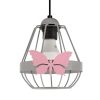 KAGO 1xE27 függő gyermeklámpa Pink Butterfly Grey MLP4932 Milagro Metal