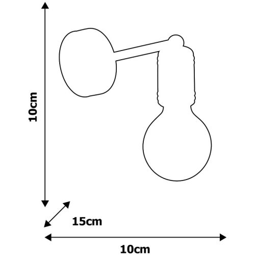 Ipari stílusú fali lámpa fekete MiLAGRO DYLAN 1x E27