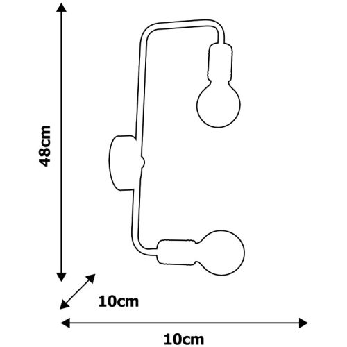 Fali lámpa mennyezeti lámpa ipari stílusban, fekete MiLAGRO DYLAN 2x E27