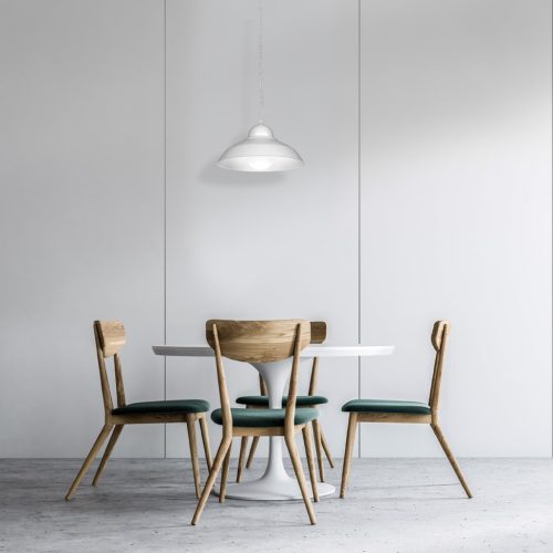 GUSTAV függőlámpa 1xE27 Minimalista lámpaernyő Eredeti Felfüggesztés Fehér MLP4815 Milagro Metal