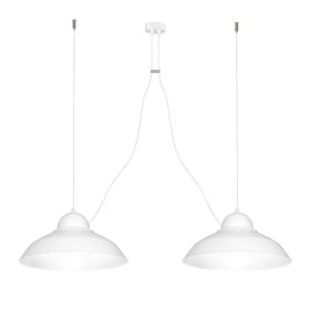   GUSTAV függőlámpa 2xE27 Minimalista lámpaernyő Eredeti Felfüggesztés Fehér MLP4815 Milagro Metal