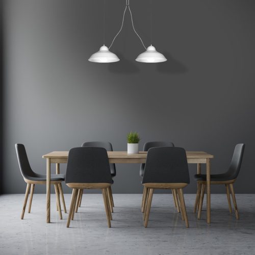 GUSTAV függőlámpa 2xE27 Minimalista lámpaernyő Eredeti Felfüggesztés Fehér MLP4815 Milagro Metal