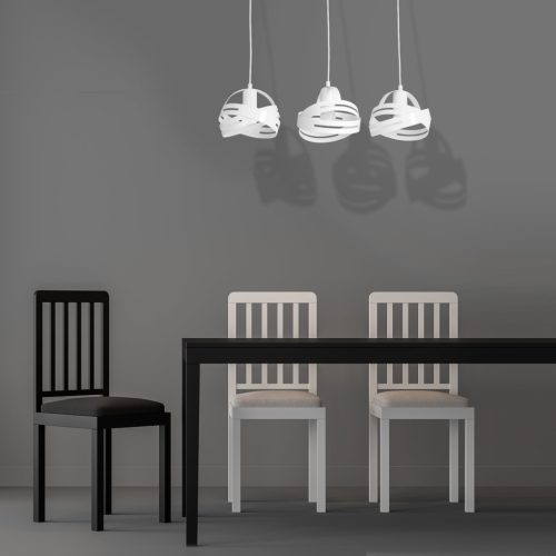 Modern fehér CORONA 3x E27 MiLAGRO függőlámpa