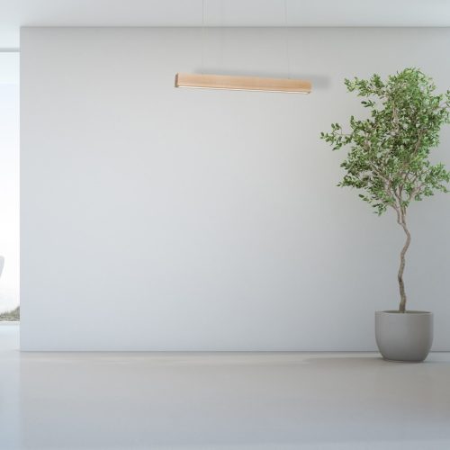 TIMBER 12W LED téglalap alakú fa függőlámpa MLP567 Milagro fa + fém + akril