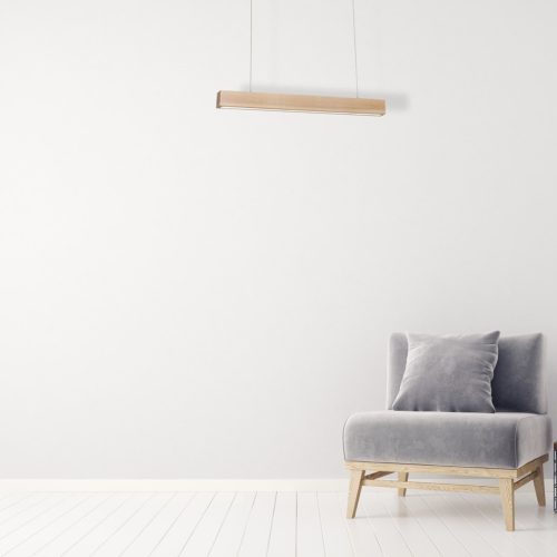 TIMBER 12W LED téglalap alakú fa függőlámpa MLP567 Milagro fa + fém + akril