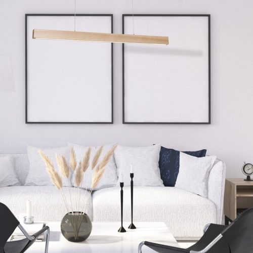 TIMBER 18W LED téglalap alakú fa függőlámpa MLP568 Milagro fa + fém + akril