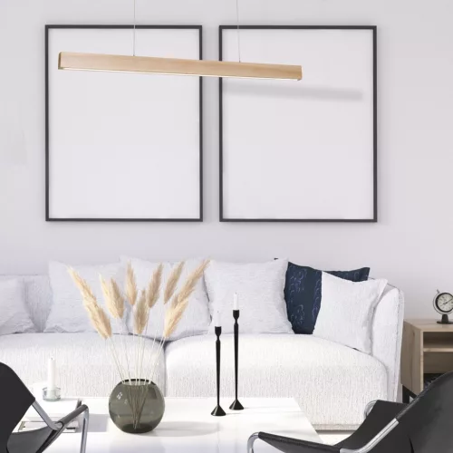 TIMBER 18W LED téglalap alakú fa függőlámpa MLP568 Milagro fa + fém + akril